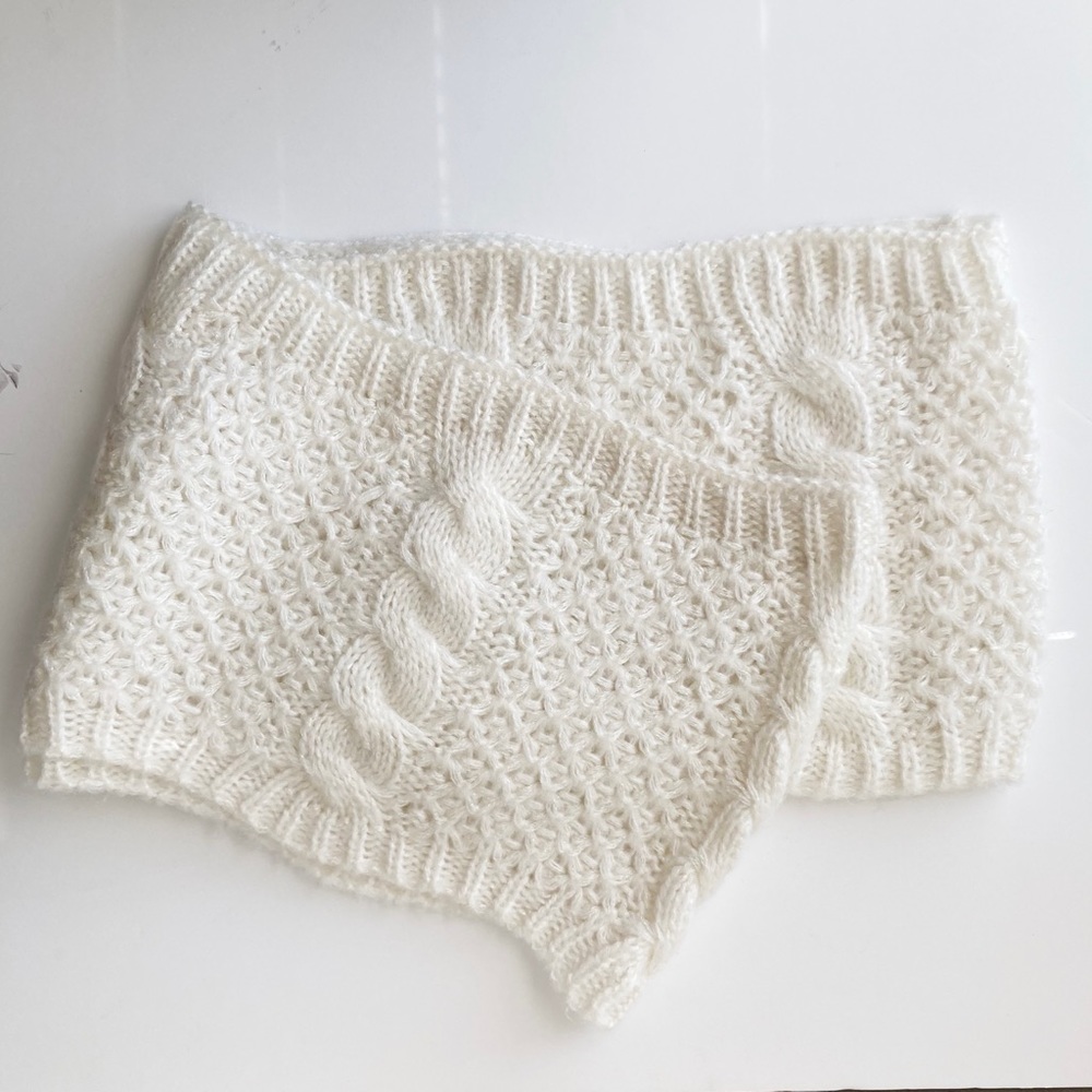 The Children's Place Cableknit Cable Knit Off White Sparkle Scarf OS